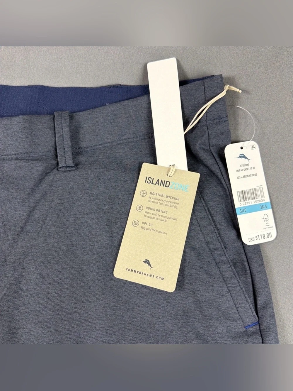 Tommy Bahama Golf Shorts On Par 36L x 11 Polyester Spandex NWT MSRP $118